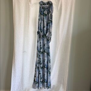 Sachin & Babi Kayla Halter dress in Glacier Peonies